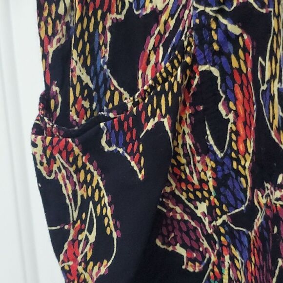 Mango Suit Colorfully Designed Slip on Dress w front pockets, size XL - Picture 3 of 4